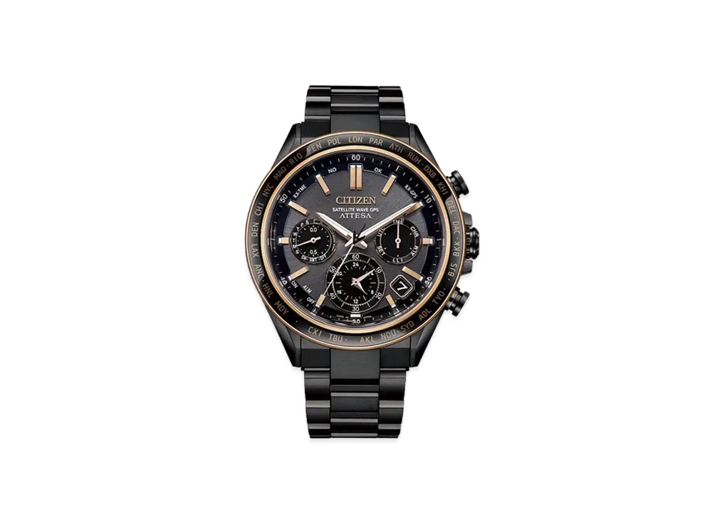 CITIZEN Attesa ACT Line Black TitanTM Series "Black/Pink Gold" CC4074-61W