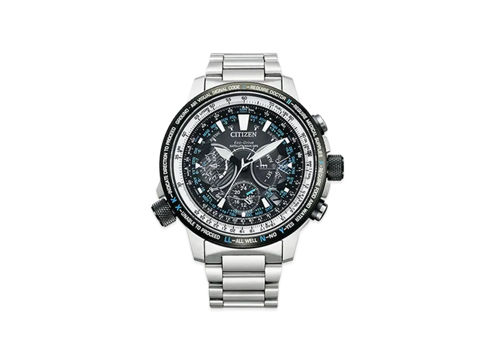 CITIZEN Promaster Eco-Drive GPS Satellite Radio Watch SKY Series Blue Impulse Limited Model CC7015-63E