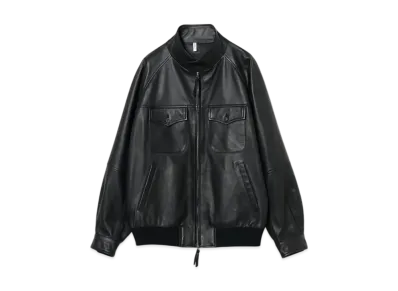 CCU Sheep Leather Stand Coollar Jacket "Black"