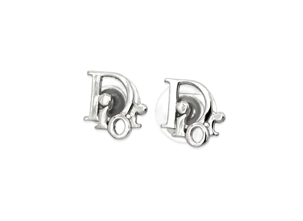 Dior Logo Earrings "Silver"
