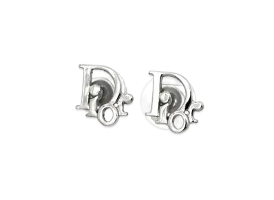 Dior Logo Earrings "Silver"