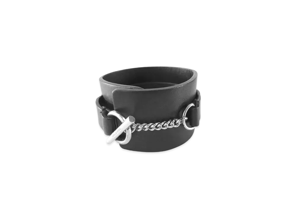 Dior DiorHomme T Bar Chain Leather Belt Bracelet "Black"