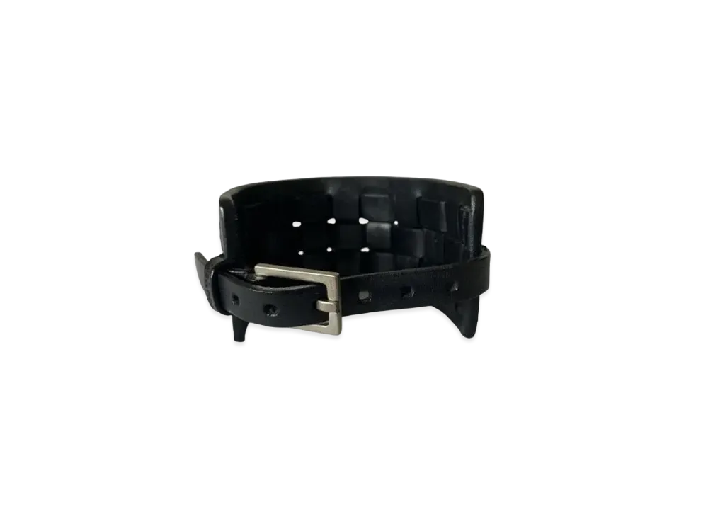 Dior DiorHomme Intrecciato Leather Bracelet "Black"