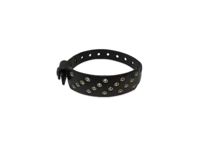 Dior DiorHomme Eyelet Leather Bracelet "Black"
