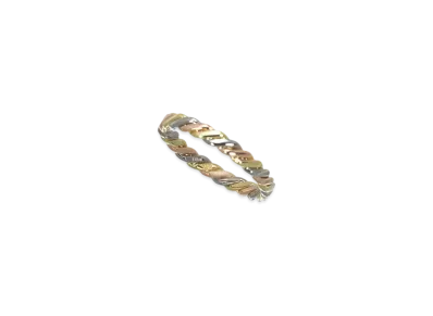 Dior Three Color Twist Ring "Yellow Gold/White Gold/Pink Gold"