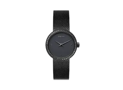 Dior La D De Dior Black Ultramatte 34 mm Ultramatte Steel and Black Diamonds