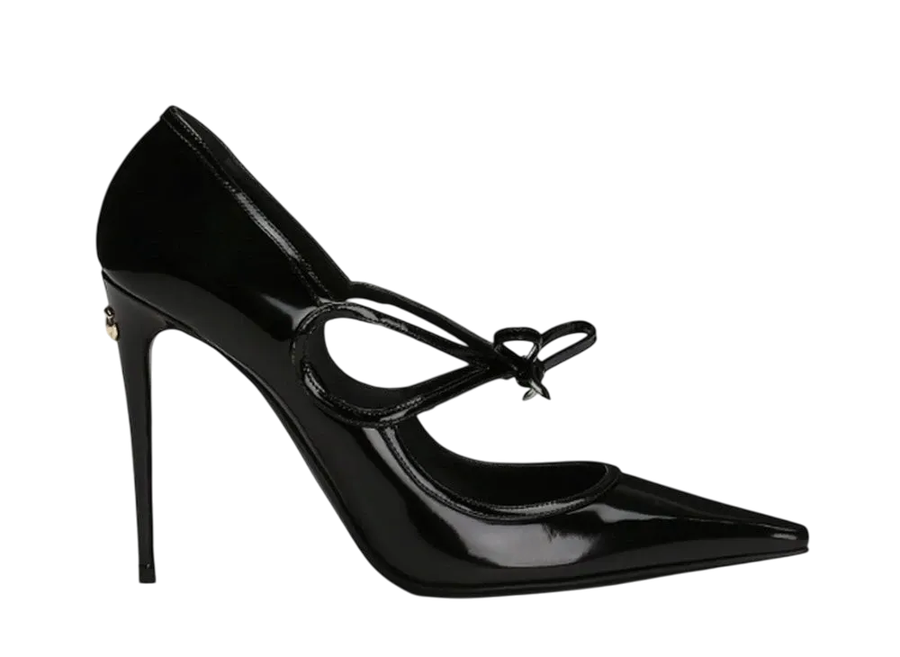 DOLCE&GABBANA Women's Polished Calfskin Pumps "Black"