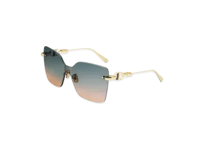 Dior CD Chain M1U Square Sunglasses "Gradient Turquoise/Amber"