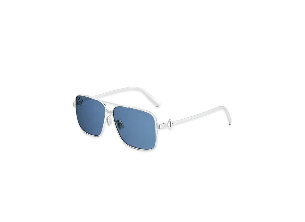 Dior CD Diamond Sunglasses Navigator "Silver/Blue"