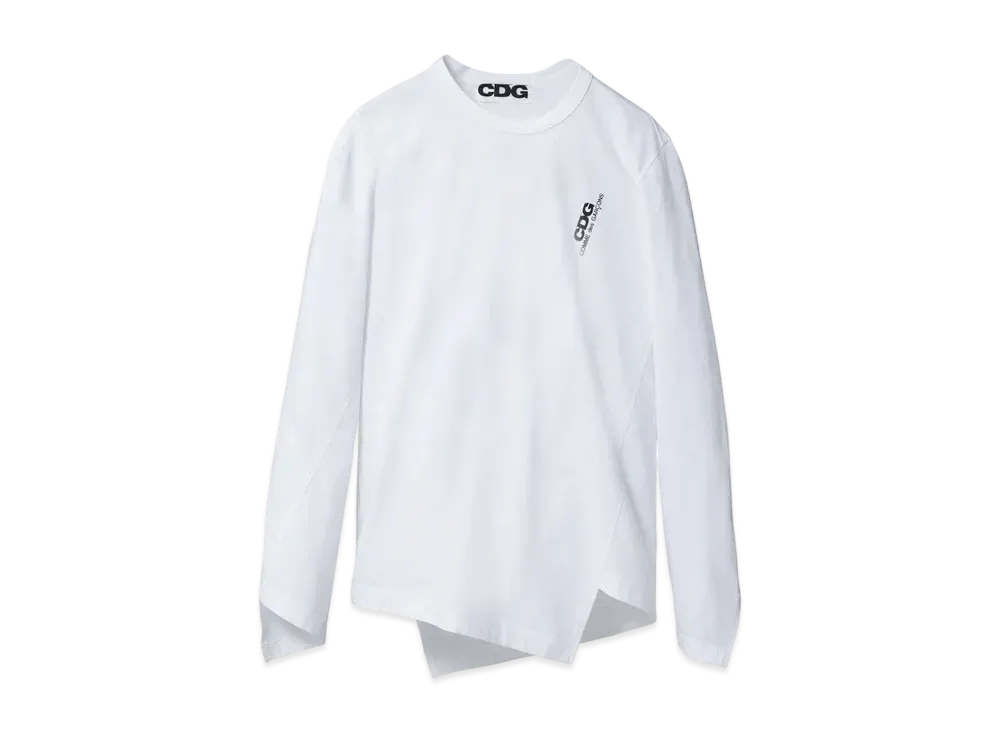 CDG Bias Long Sleeve T-Shirt "White"