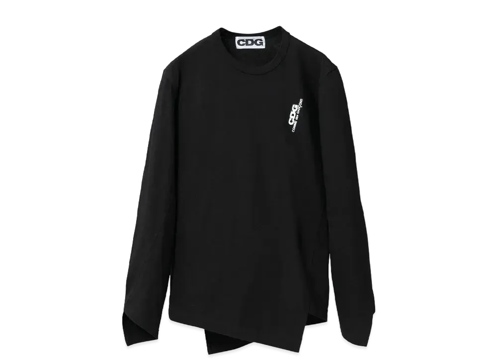 CDG Bias Long Sleeve T-Shirt "Black"