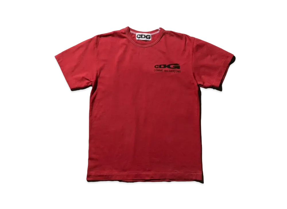 CDG Overdyed Logo T-Shirt "Deep Red"