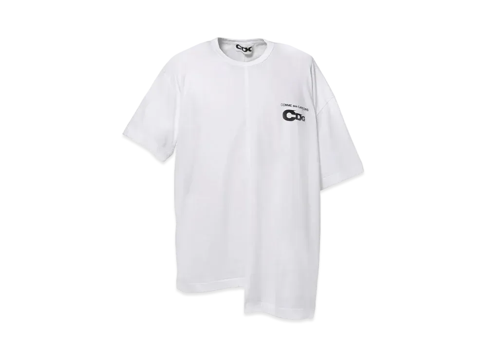 CDG Asymmetric Split T-Shirt "White"