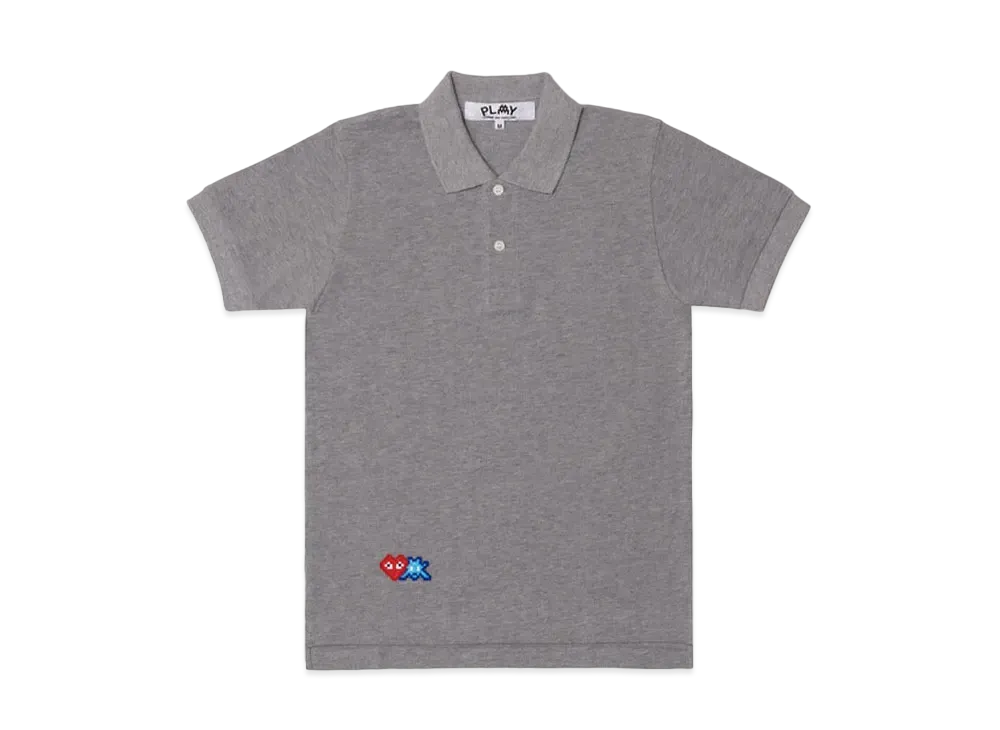 COMME des GARCONS PLAY CDG invader Polo Shirt "Grey"