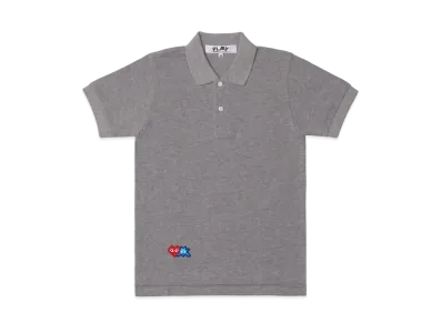 COMME des GARCONS PLAY CDG invader Polo Shirt "Grey"
