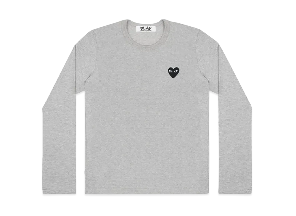COMME des GARCONS PLAY CDG Unisex Long Sleeve T-Shirt AX-T122-051 "Top Gray"
