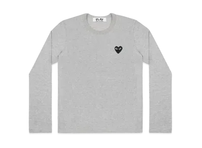 COMME des GARCONS PLAY CDG Unisex Long Sleeve T-Shirt AX-T122-051 "Top Gray"