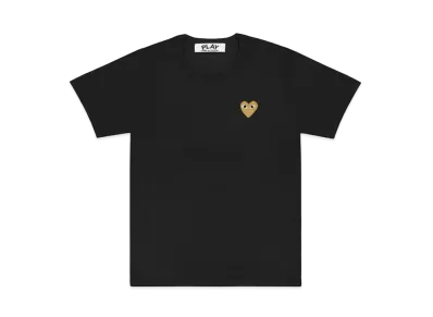 COMME des GARCONS PLAY CDG Gold Heart T-Shirt Mens "Black"