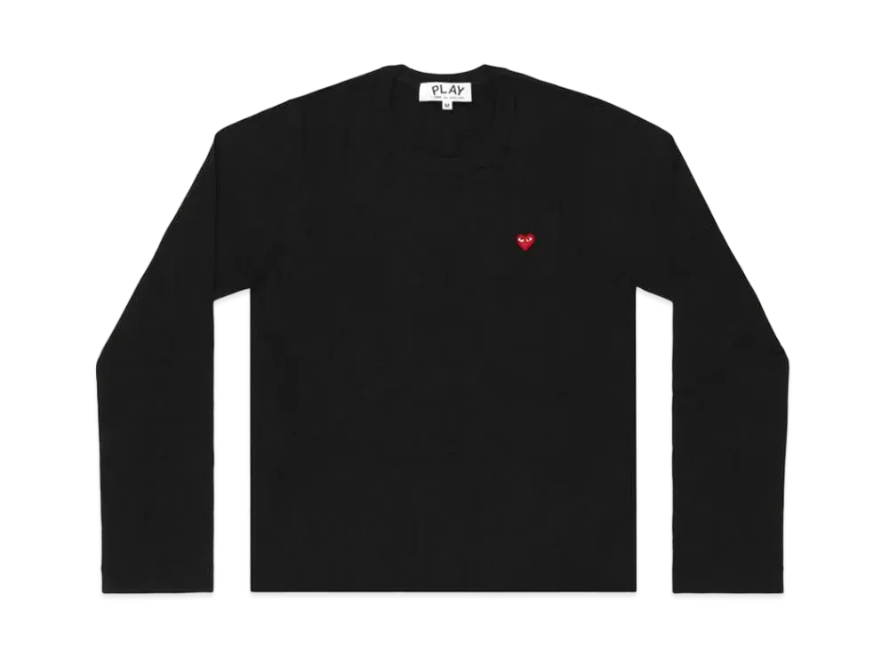 COMME des GARCONS PLAY CDG T-Shirt With Small Red Heart "Black"