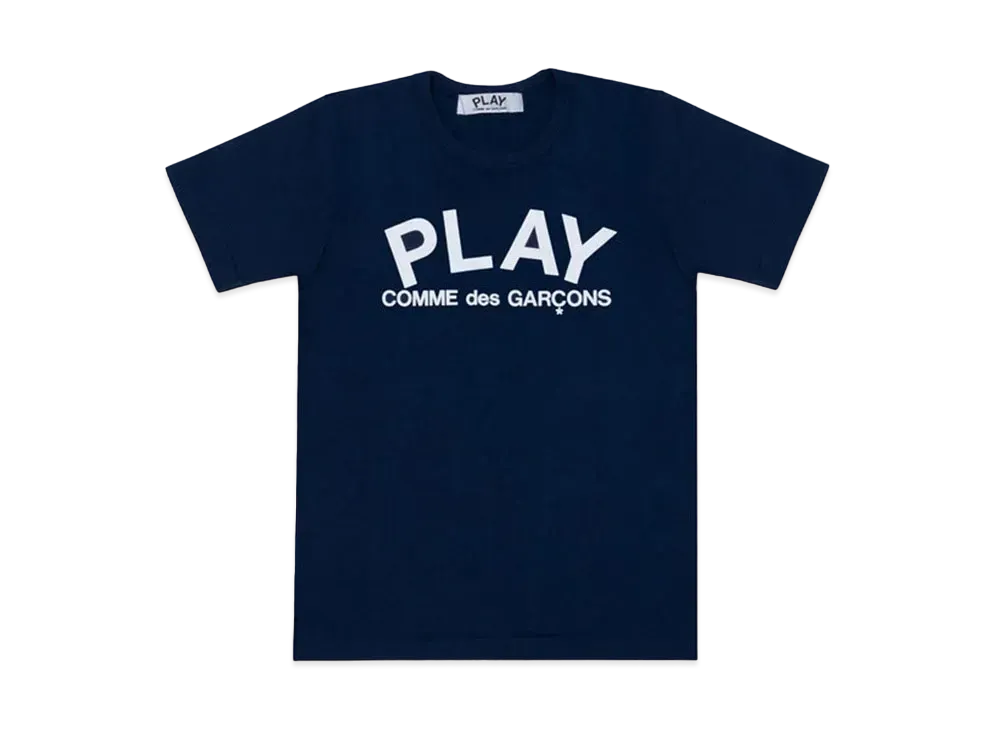 COMME des GARCONS PLAY CDG Cotton Jersey Logo Print "Navy"