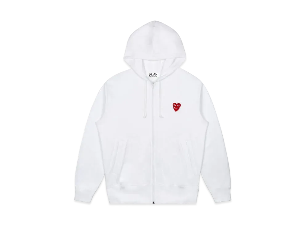 COMME des GARCONS PLAY CDG Double Red Heart Hoodie "White"