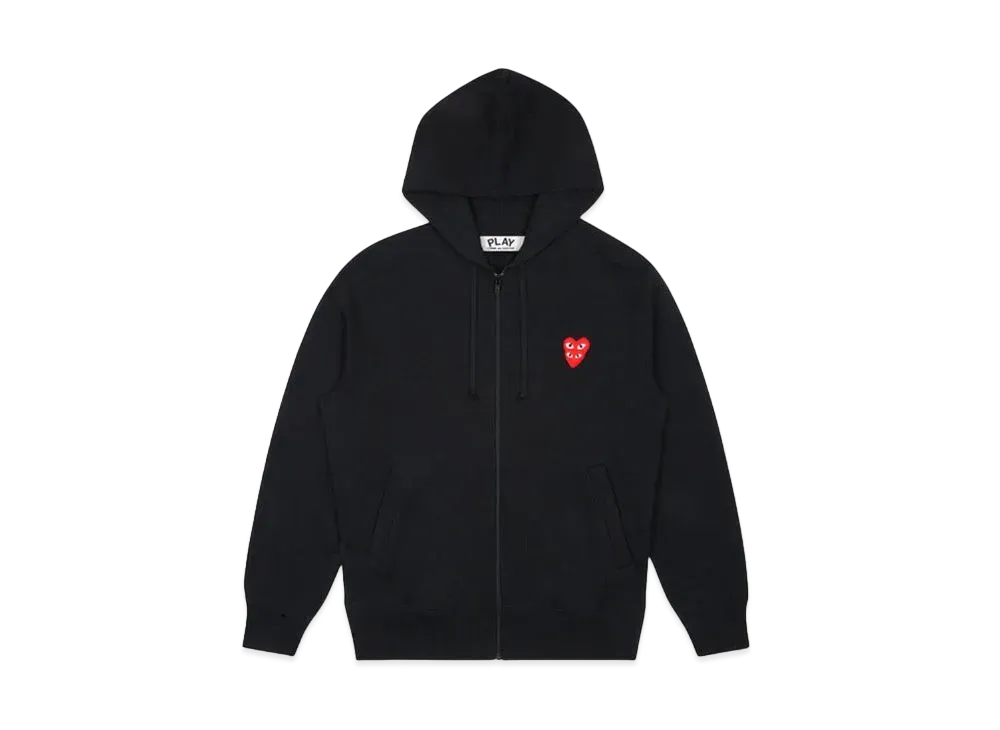 COMME des GARCONS PLAY CDG Double Red Heart Hoodie "Black"