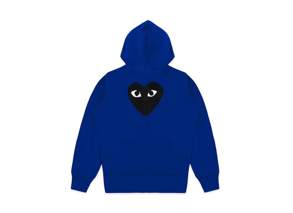 COMME des GARCONS PLAY CDG Hooded Sweatshirt With Big Heart "Navy"