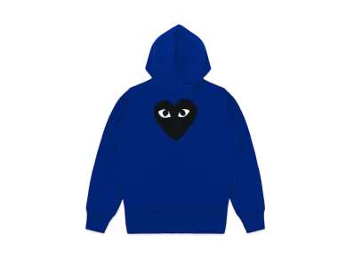 COMME des GARCONS PLAY CDG Hooded Sweatshirt With Big Heart "Navy"
