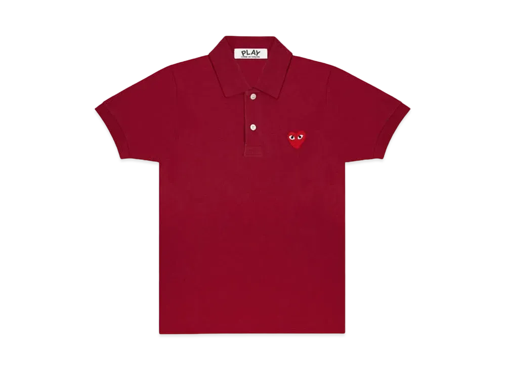 COMME des GARCONS PLAY CDG Polo Shirt "Burgundy"