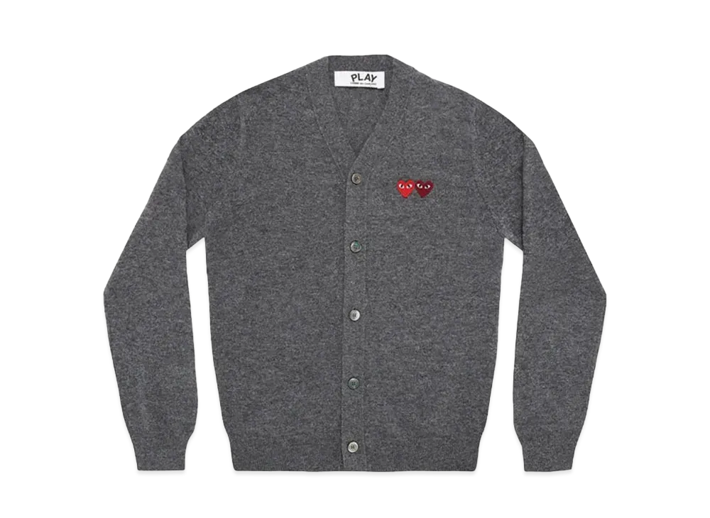 COMME des GARCONS PLAY CDG AX-N058-051 "Medium Gray/Burgundy"