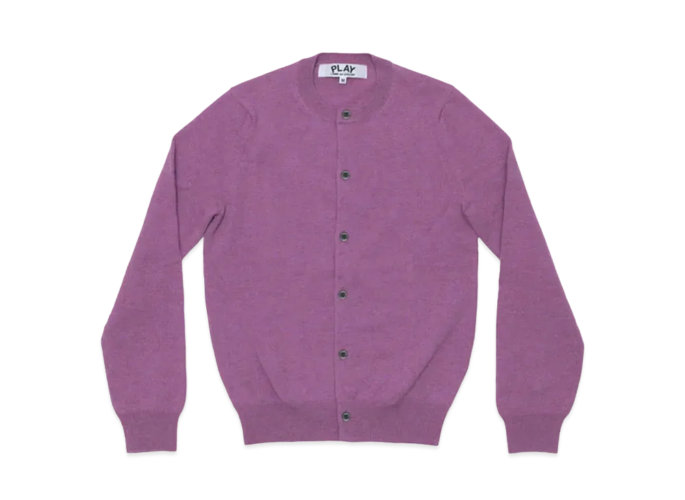 COMME des GARCONS PLAY CDG Unisex Round Neck Cardigan With Small Emblem AX-N091-051 "Purple"