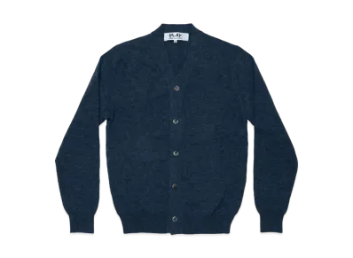 COMME des GARCONS PLAY CDG Unisex V-Neck Cardigan With Small Emblem AX-N092-051 "Navy Blue"