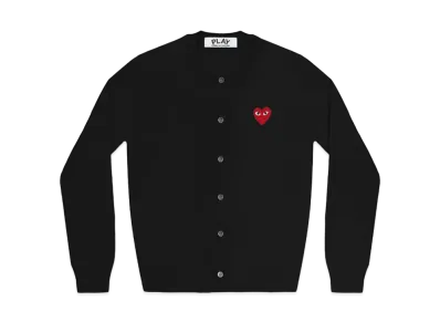 COMME des GARCONS PLAY CDG Red Heart Ladie's Cardigan "Black"