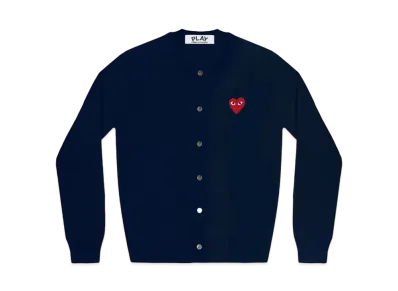 COMME des GARCONS PLAY CDG Red Heart Ladie's Cardigan "Navy"