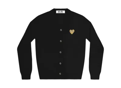 COMME des GARCONS PLAY CDG Gold Heart Men's Cardigan "Black"