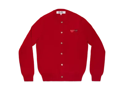 COMME des GARCONS PLAY CDG Double Heart Ladie's Cardigan "Red"