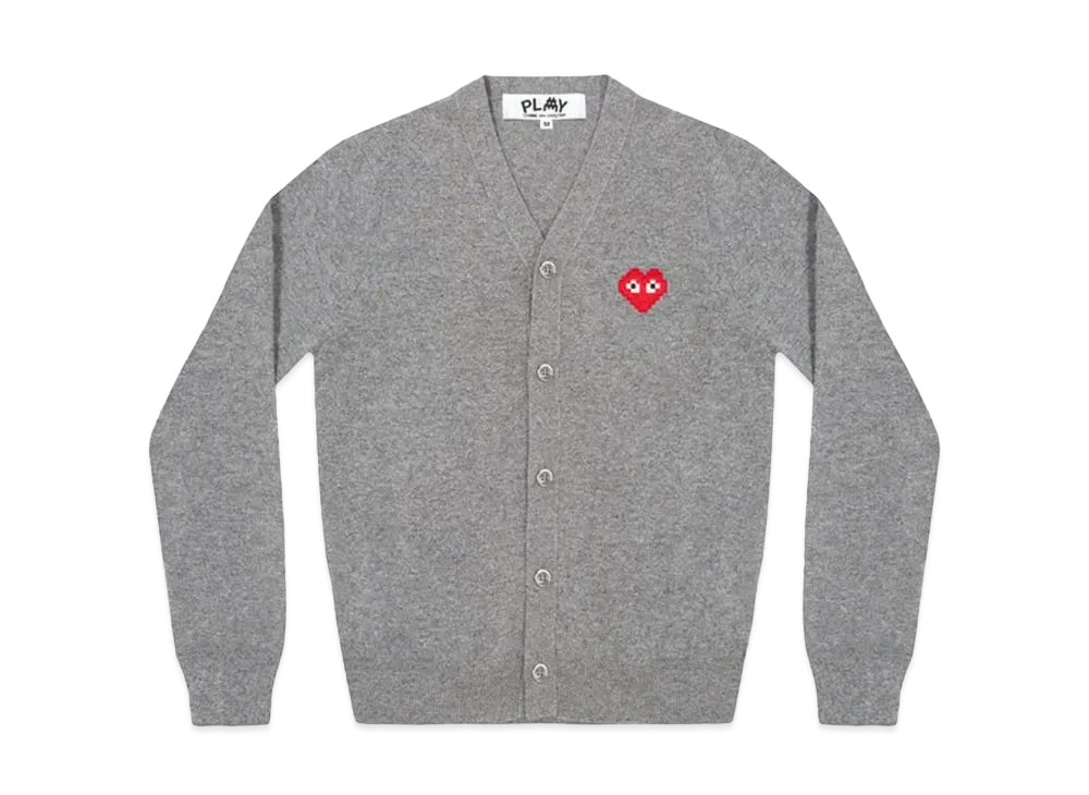 COMME des GARCONS PLAY CDG Invader Men's Cardigan "Top Grey"