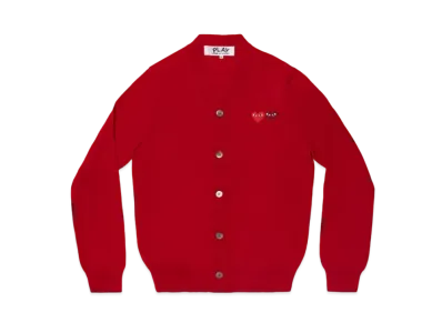 COMME des GARCONS PLAY CDG Double Heart Men's Cardigan "Red"