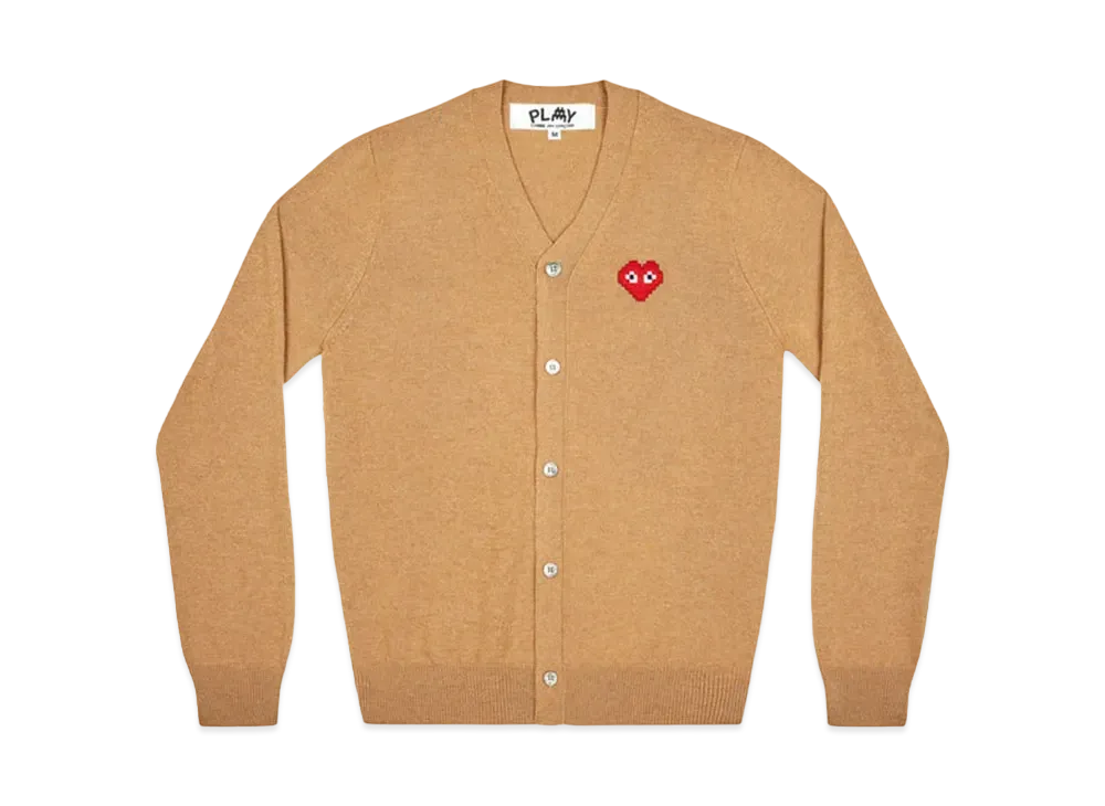 COMME des GARCONS PLAY CDG Invader Men's Cardigan "Camel"