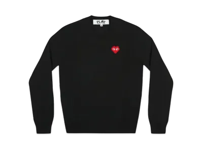 COMME des GARCONS PLAY CDG Invader V Neck Sweater "Black"