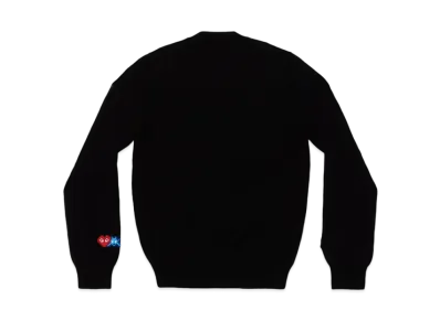 COMME des GARCONS PLAY CDG Invader Men's Lambswool Cardigan "Black"