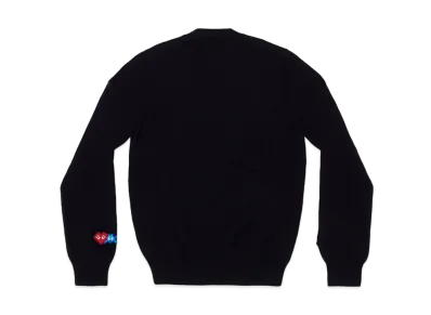 COMME des GARCONS PLAY CDG Invader Women's Lambswool Cardigan "Black"