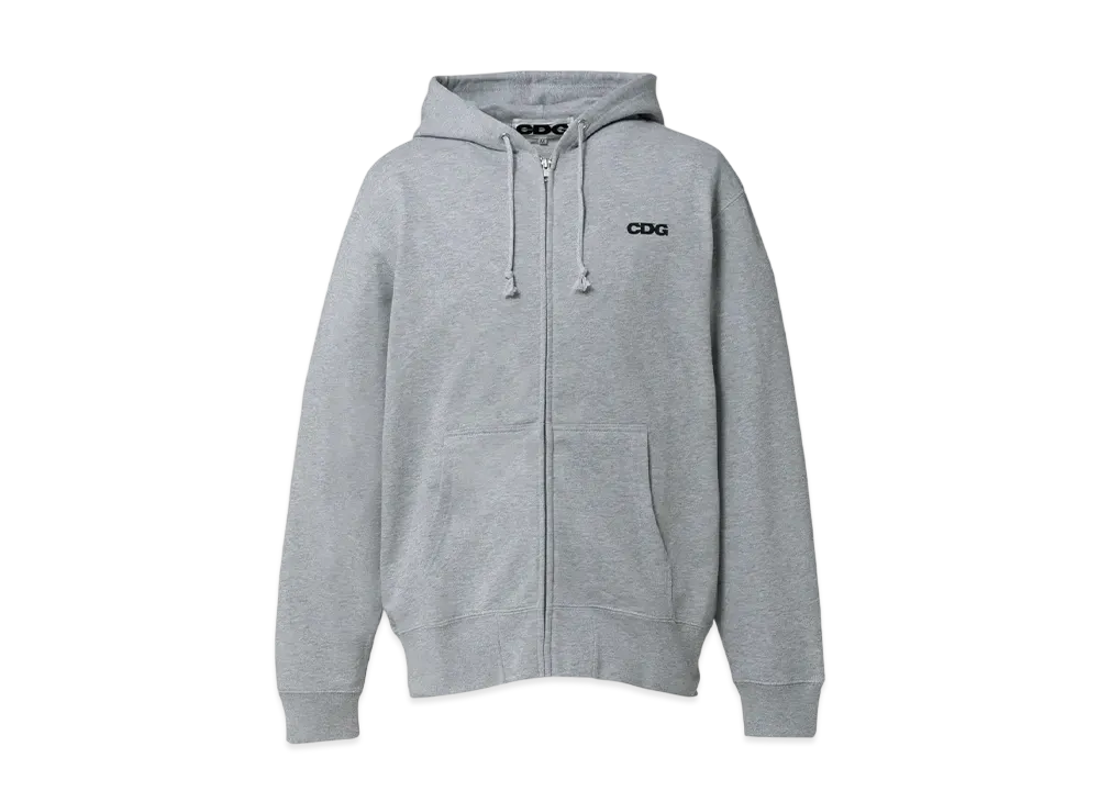 COMME des GARCONS CDG Full Zip Hooded Sweatshirt "Grey"