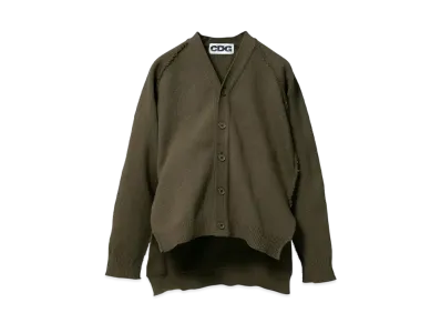 COMME des GARCONS CDG Outside Seam Long Back Cardigan "Khaki"