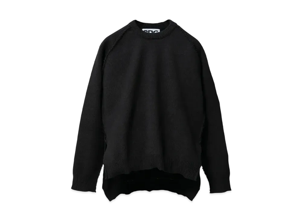 COMME des GARCONS CDG Outside Seam Long Back Pullover "Black"
