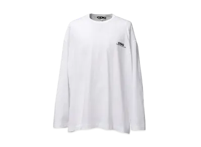 COMME des GARCONS CDG Oversized Long Sleeve T-Shirt Small Logo "White"