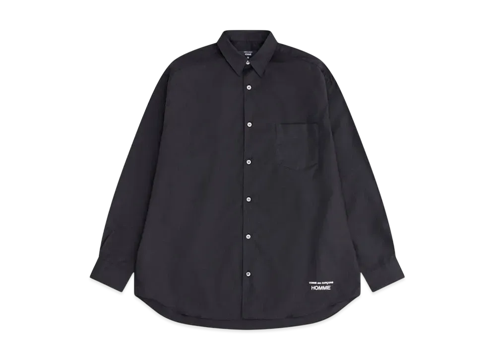 COMME des GARCONS HOMME Cotton Broad Shirts "Black"