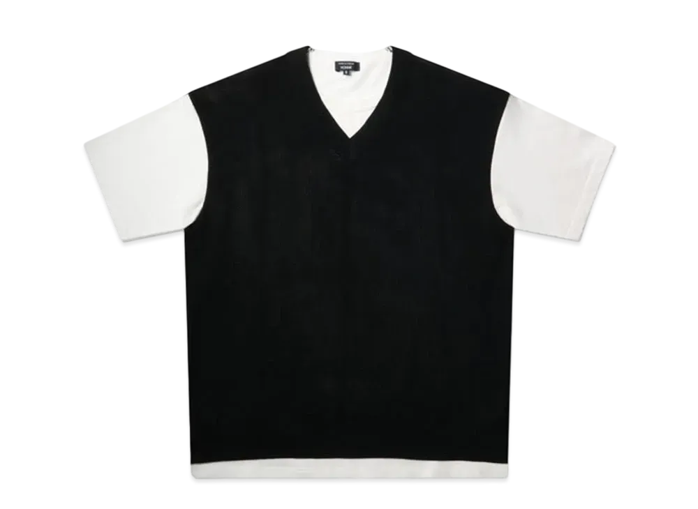 COMME des GARCONS HOMME Cotton Jersey x Comme des Garcons Polyester Knit T-Shirts "White"