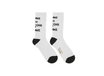 COMME des GARCONS HOMME Cotton Pilled Socks "White"