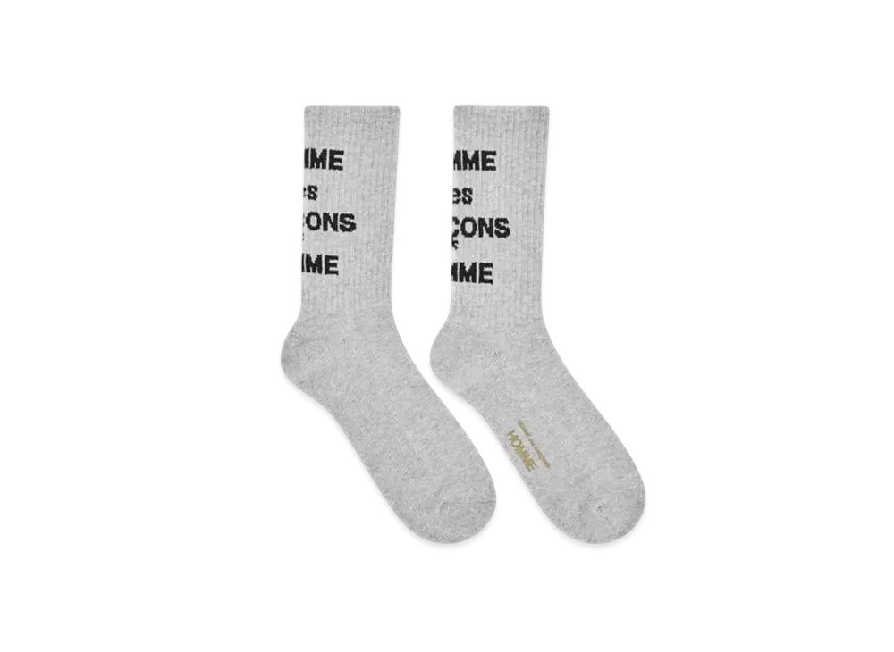 COMME des GARCONS HOMME Cotton Pilled Socks "Top Grey"
